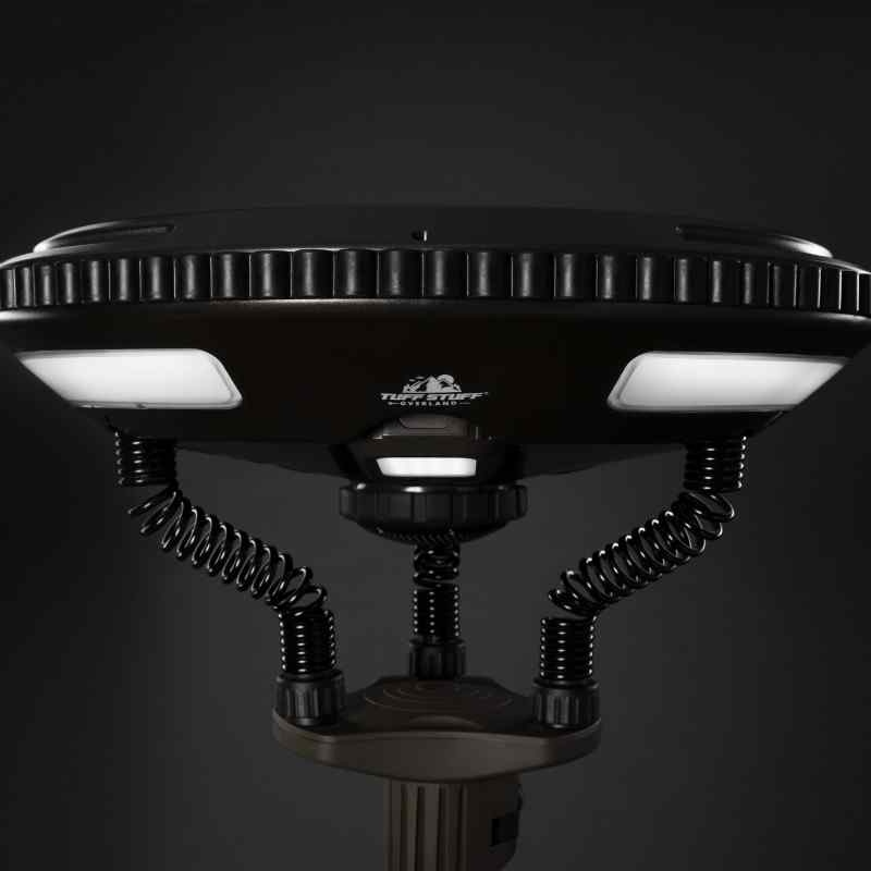 Tuff Stuff® Overland Halo 9.75" Solar Freestanding Light With Speaker Close Up