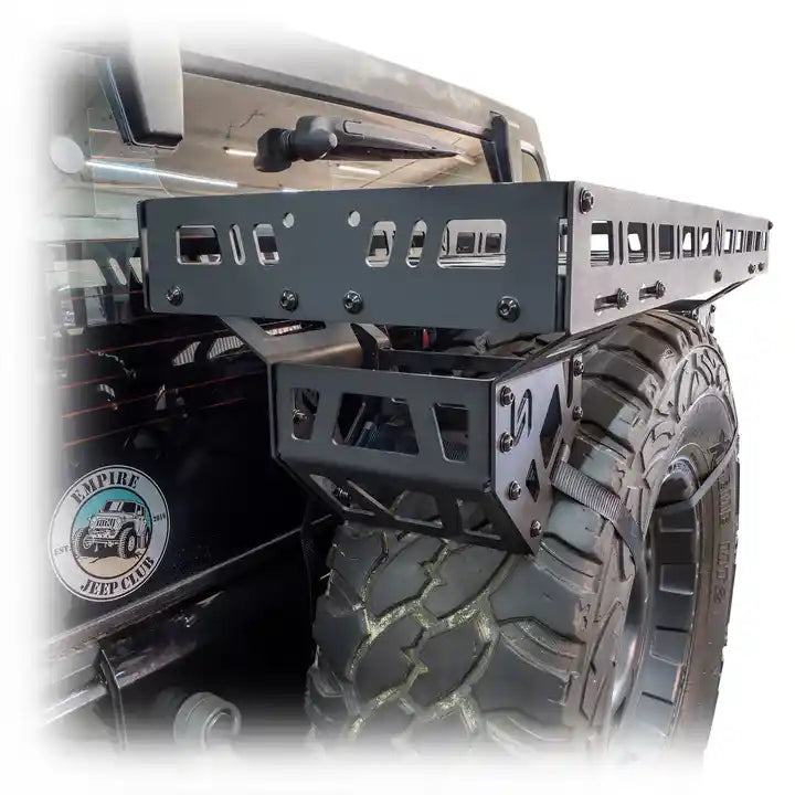 Turn Offroad rear tire rack with gear platform