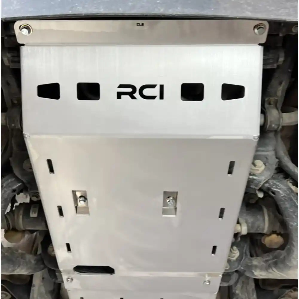 Under-truck view of RCI plate bolted to frame rails