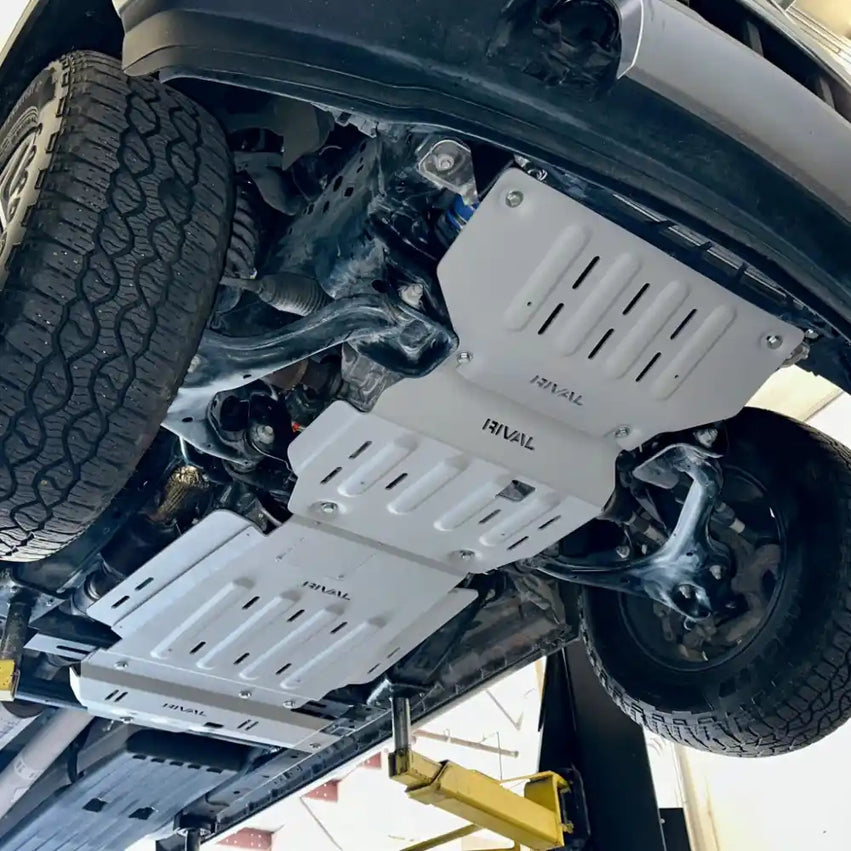 RIVAL 4X4 Aluminum Transfer Case Skid Plate Ford F-150 Installed