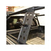 Universal mounting plate installed on vehicle rack upright