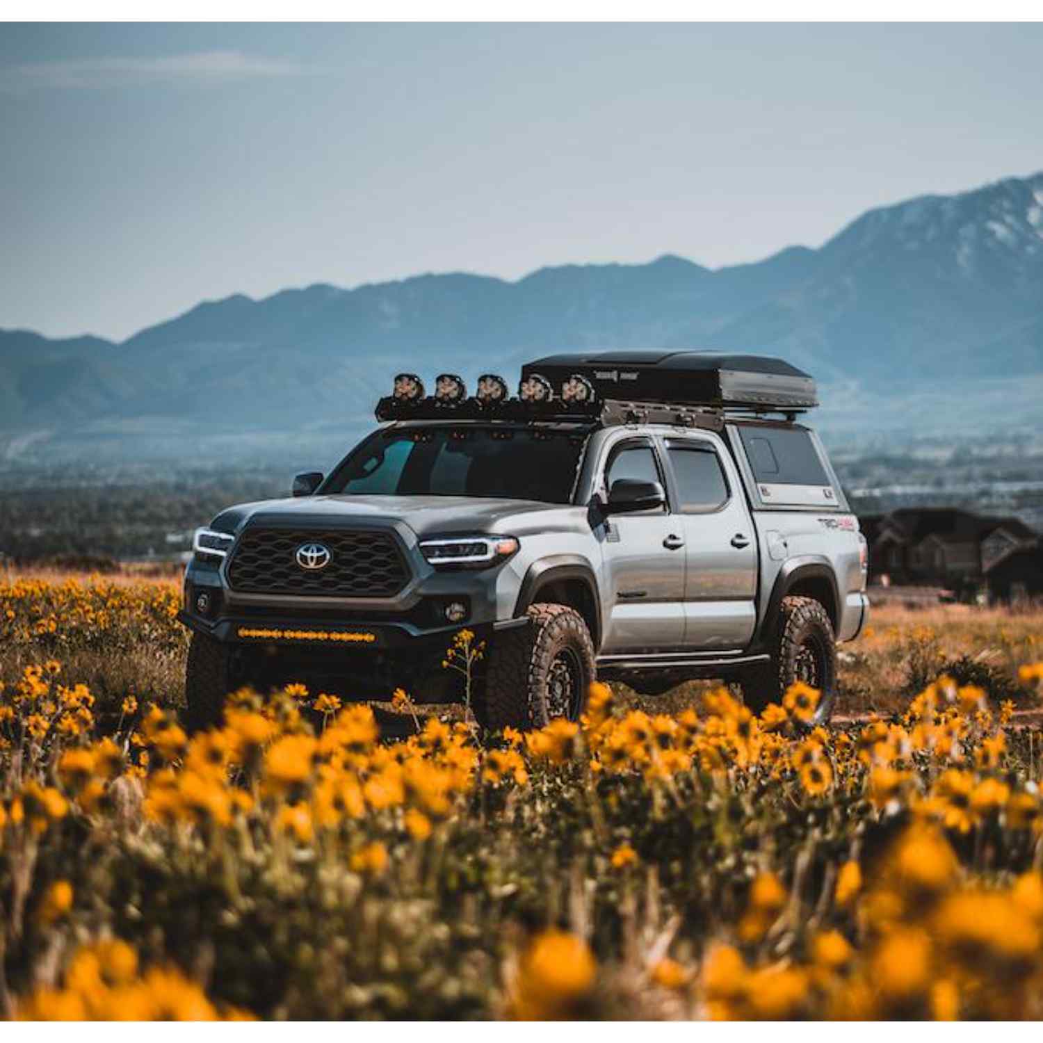 Uptop Overland Alpha 2005-2023 Toyota Tacoma  Double Cab Roof Rack Life Style