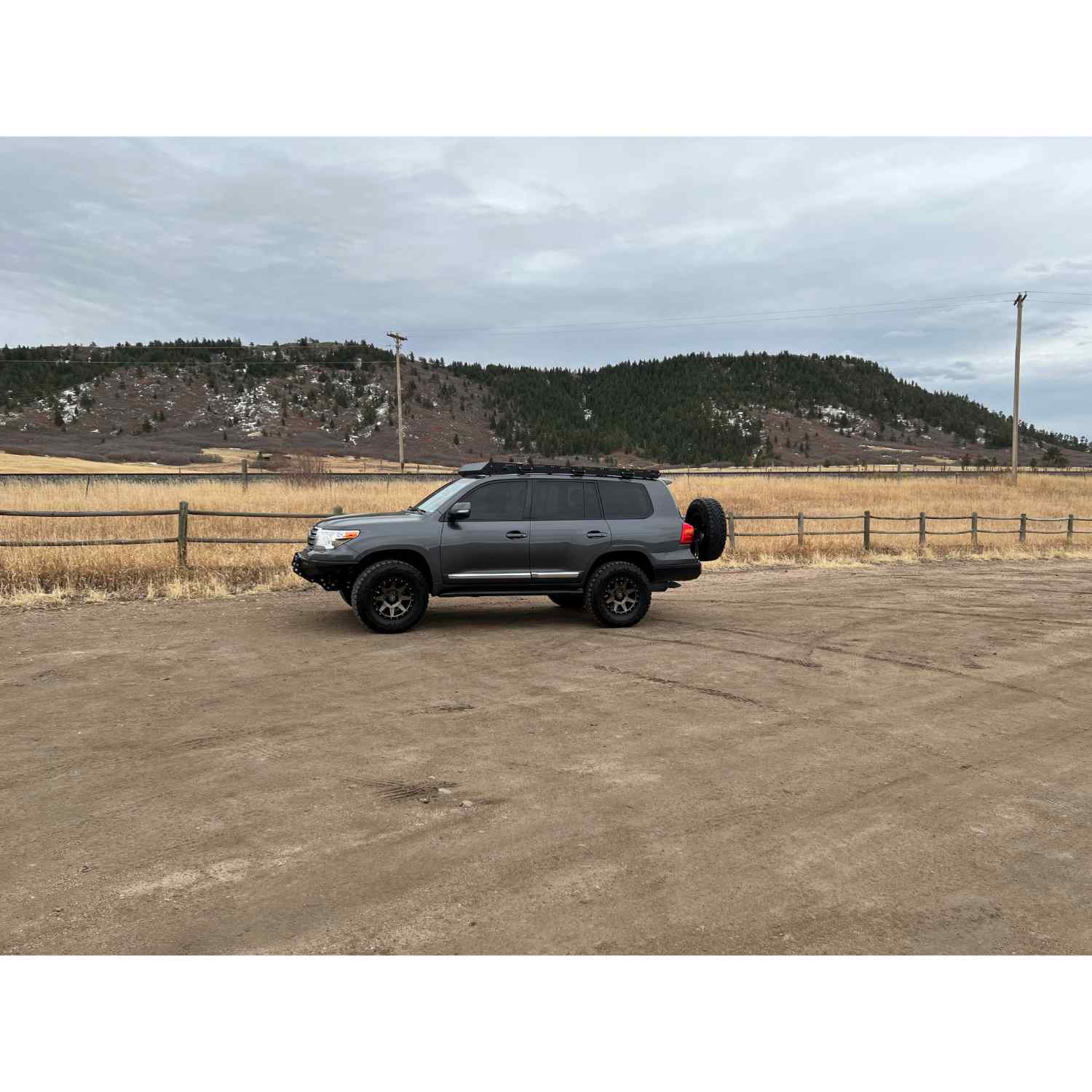 Uptop Overland Alpha Toyota Land Cruiser  Roof Rack Side View