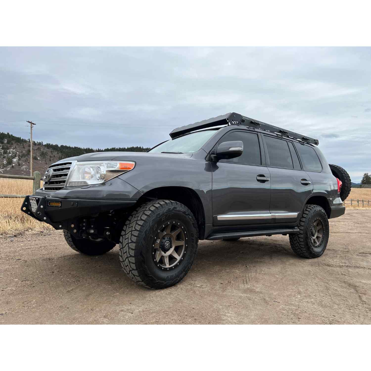 Uptop Overland Alpha Toyota Land Cruiser  Roof Rack Side View