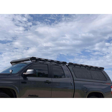 Uptop Overland Alpha 2007-2021 Toyota Tundra Double Cab Roof Rack Side View