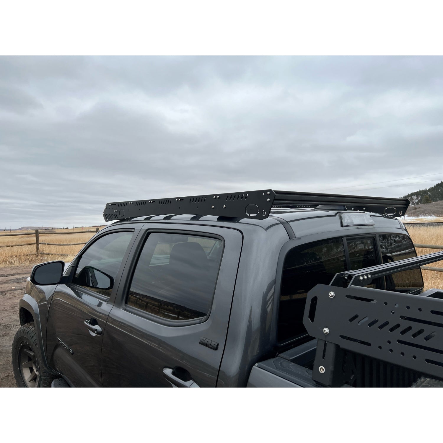 Uptop Overland Bravo 2005-2023 Tacoma Double Cab Roof Rack Back View