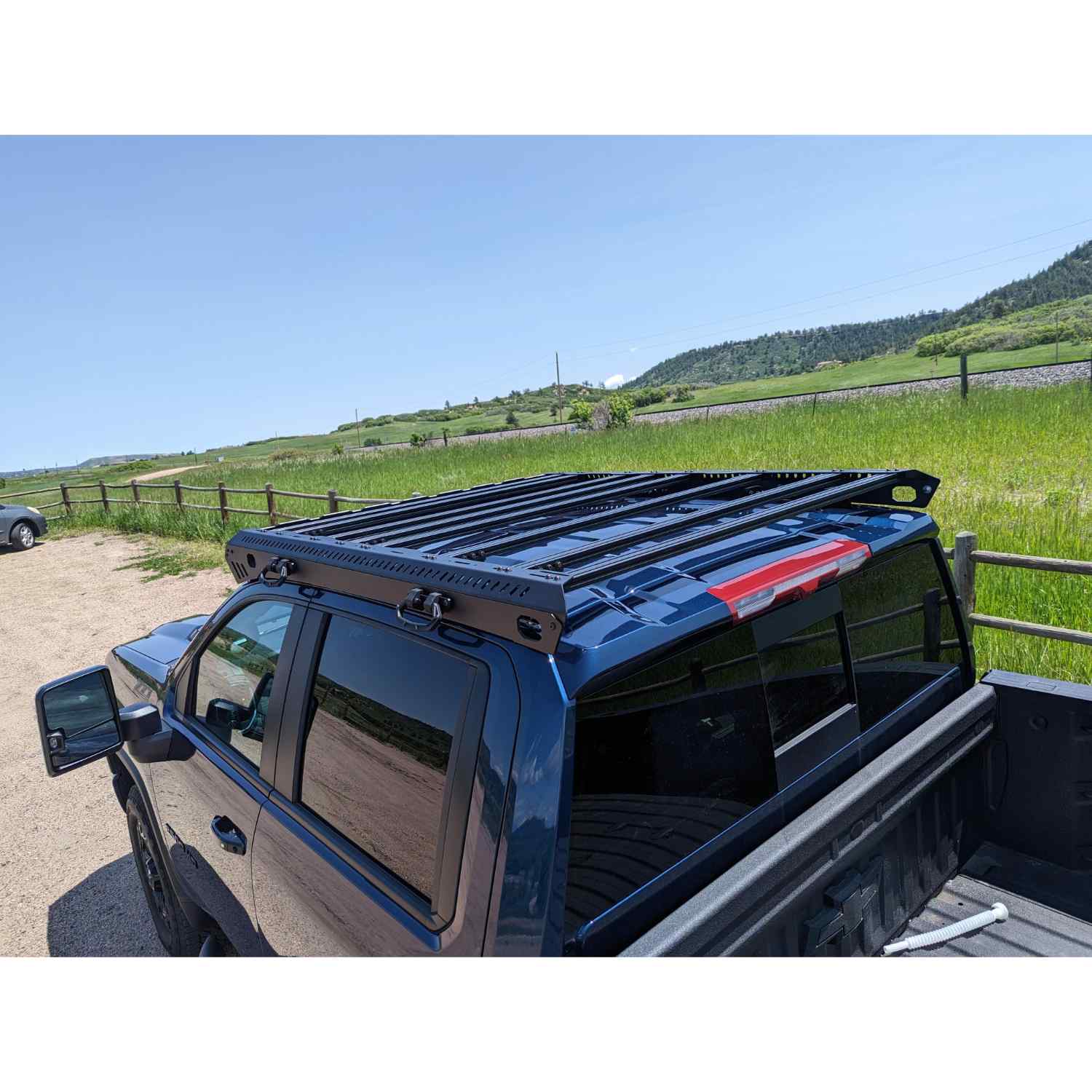Uptop Overland Zulu 2019-2023 Chevy Silverado & GMC Sierra 1500 2500 3500 Roof Rack Back View