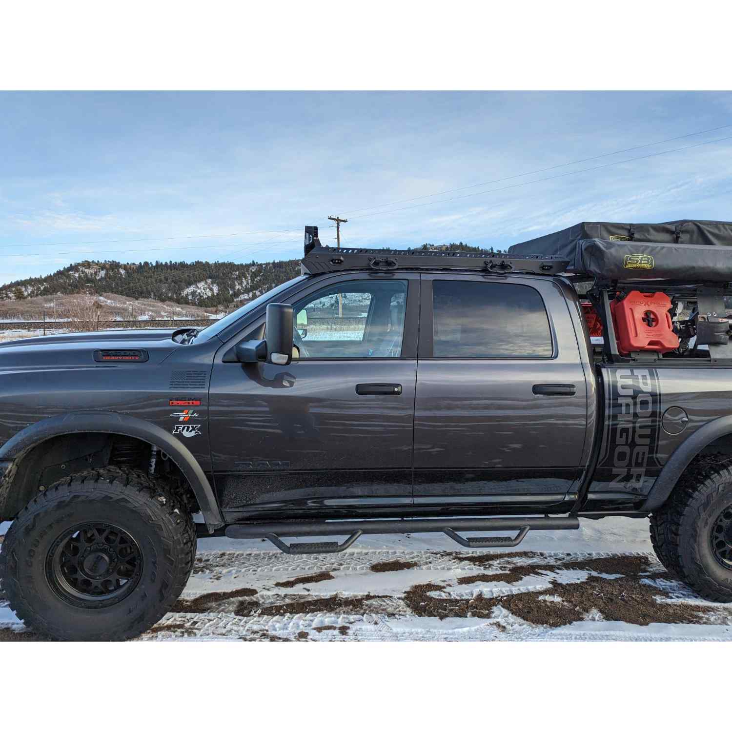 Uptop Overland Zulu Ram 2500 5G Roof Rack Side View