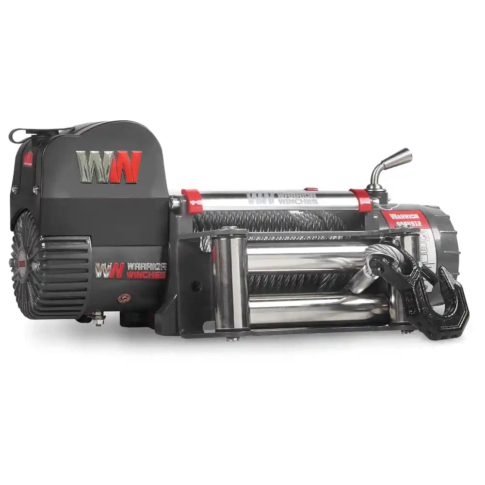 Warrior Samurai 12,500lb 12v Electric Winch - Steel Rope