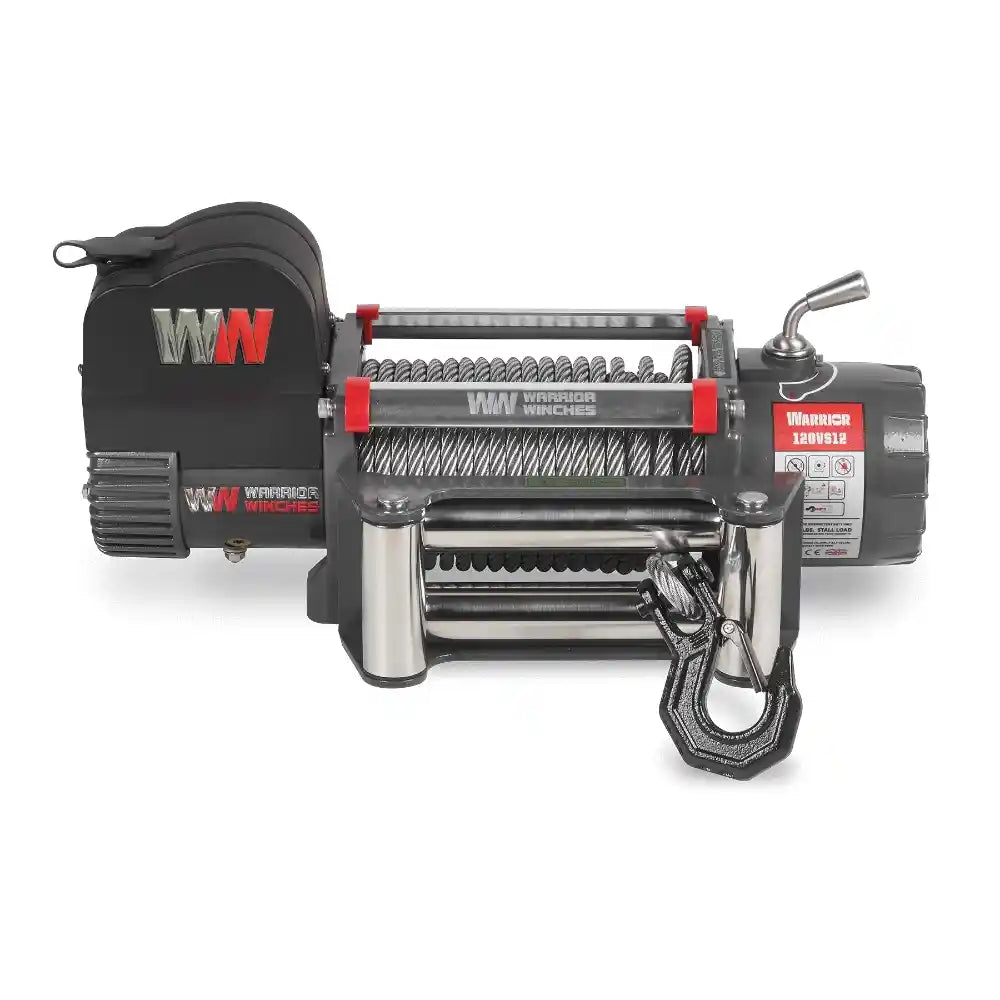 Warrior Samurai 12,500lb 12v Electric Winch - Steel Rope