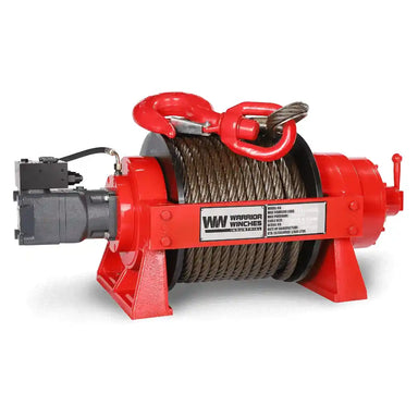 Red Warrior Winche JR15 33,000lb winch on a white background