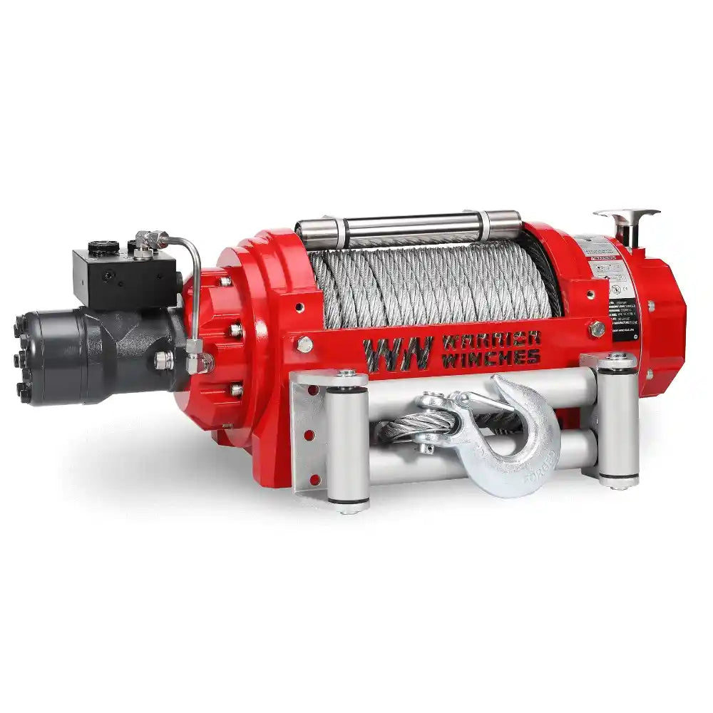 Warrior RV15 15,000lb winch with visible branding on a white background