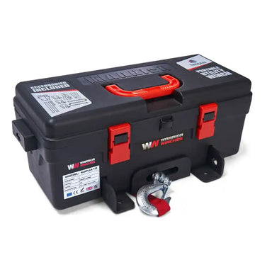 Trojan 4,000lb 12v Portable Utility Winch on white background