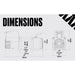 Technical drawing of a 9500LB winch with dimensions labeled on a white background