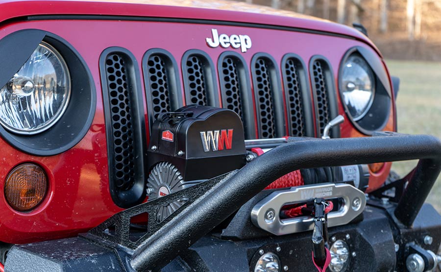 Warrior Winches Samurai 8000 installed on Jeep