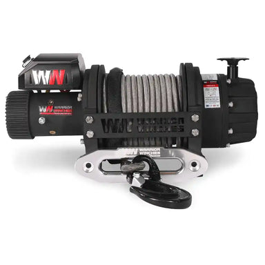 T1000 25,000lb Severe Duty winch with synthetic rope on white background