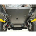 Wide underbody view of RCI catalytic converter protection plate