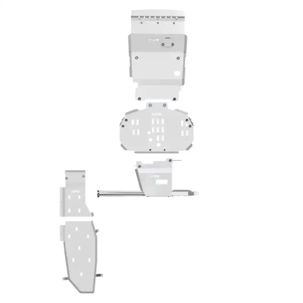 ASFIR 4X4 Full Underbody 4-Piece Skid Plate Kit Components
