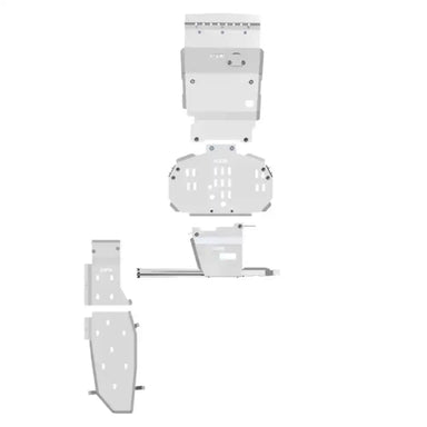 ASFIR 4X4 Full Underbody 4-Piece Skid Plate Kit Components