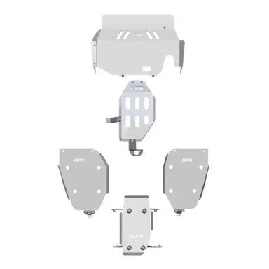 ASFIR Subaru Crosstrek Full Skid Plate Kit Components