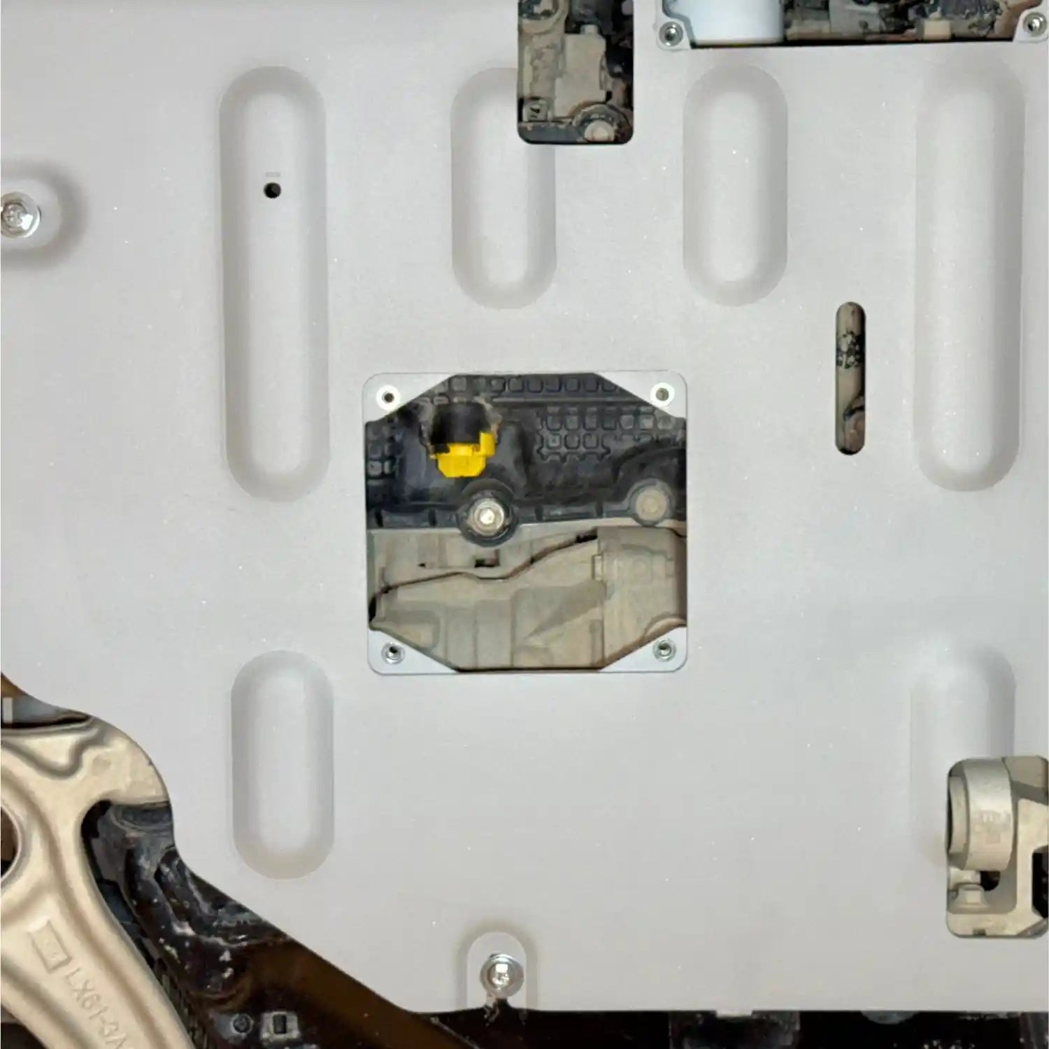 bolt on view of engine skid plate