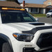 Cali Raised LED 42” Slim Light Bar mounted in the Prinsu Roof Rack cut-out using the bracket kit