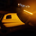 Prinsu Roof Rack with Cali Raised LED 42” Slim Light Bar installed via the bracket kit on a Toyota Tacoma