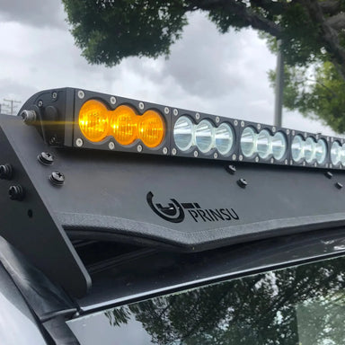 Cali Raised LED Dual Function Amber/White Light Bar Prinsu Mounting Bracket Kit – full kit contents
