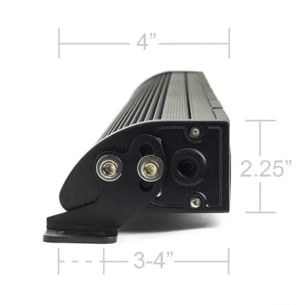 Side profile view of the Dual Function Amber/White LED light bar showing slim housing
