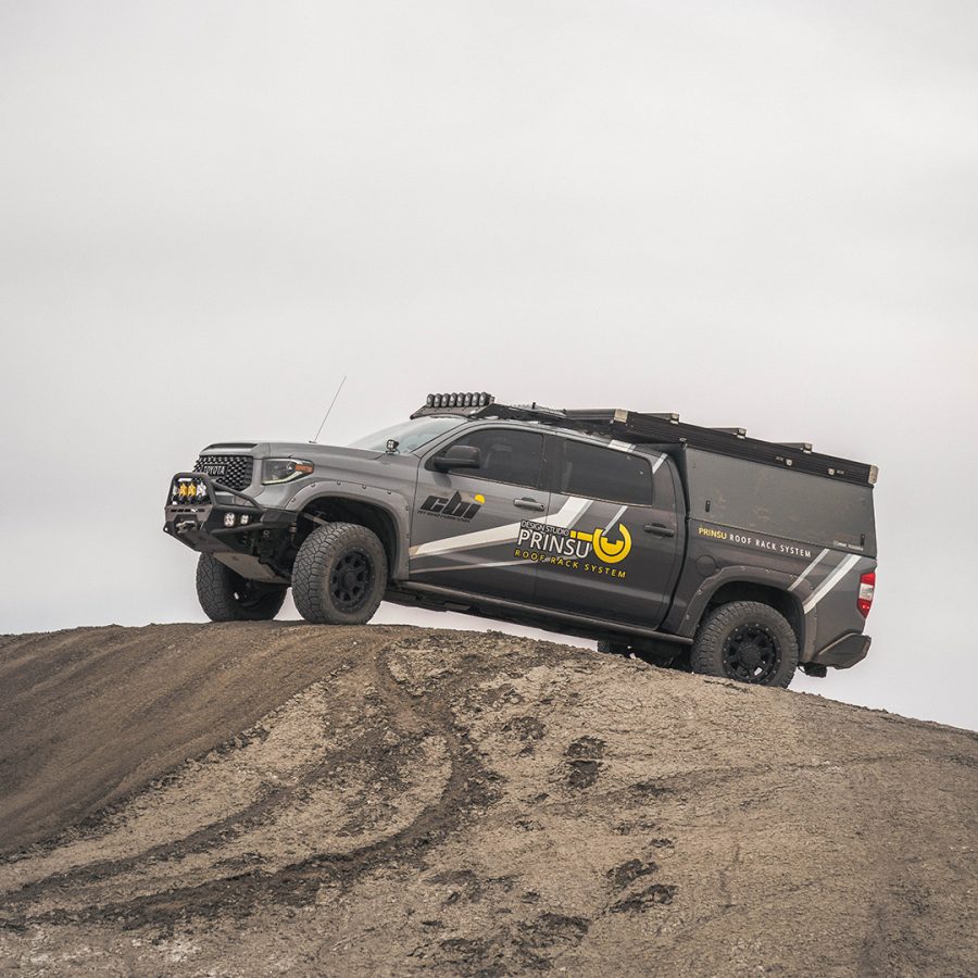 CBI Offroad Toyota Tundra Rock Sliders - Angled View