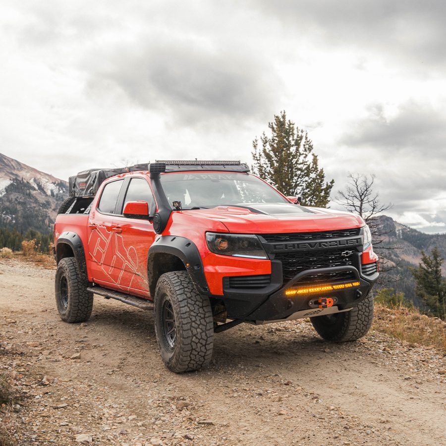 Chevy Colorado ZR2, CBI Rock Sliders - Close-up