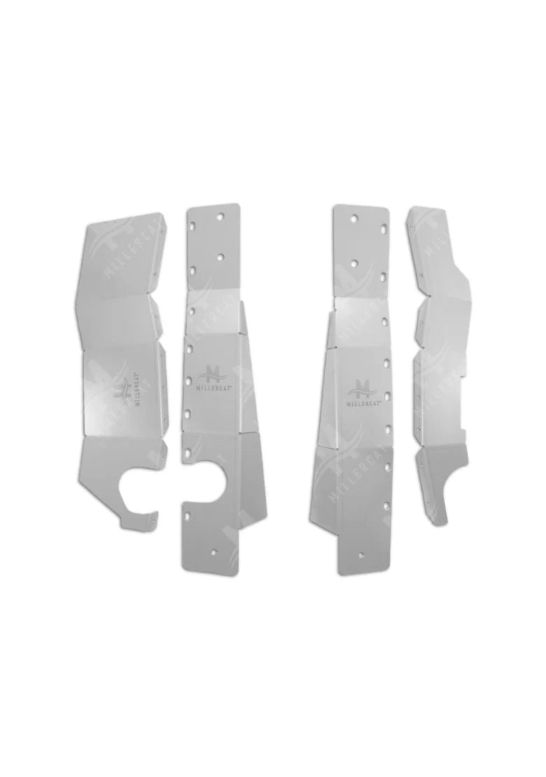 Set of CAT Shield brackets on a white background