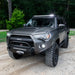 front view of Grey 4Runner with installed rock sliders