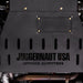Juggernaut Ford Expedition skid plate package component showing the powder-coated aluminum plate and mounting points