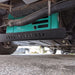 Juggernaut Ram ProMaster generator skid plate, oil change access hole detail
