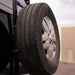 Juggernaut Ram ProMaster rear spare tire rack mounted on rear door