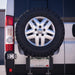 Juggernaut Ram ProMaster rear spare tire rack, tire mount height position 1