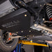 Ford Ranger Raptor on a lift showing the complete Juggernaut skid plate package from intercooler to transfer case