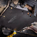 Ford Ranger Raptor on a lift showing the Juggernaut transmission and cat shield skid plate mounting points