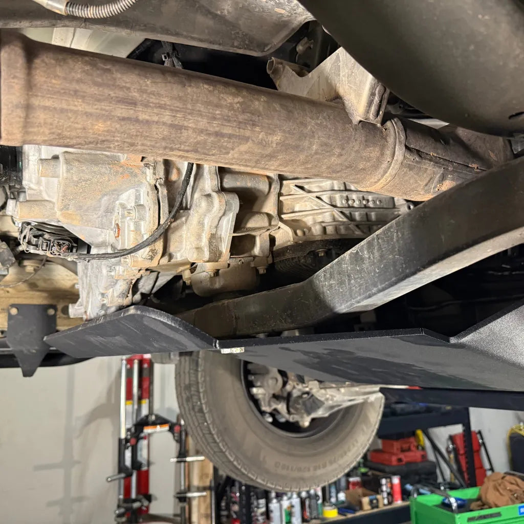 Juggernaut Mercedes Sprinter AWD skid plate package, full underbody view