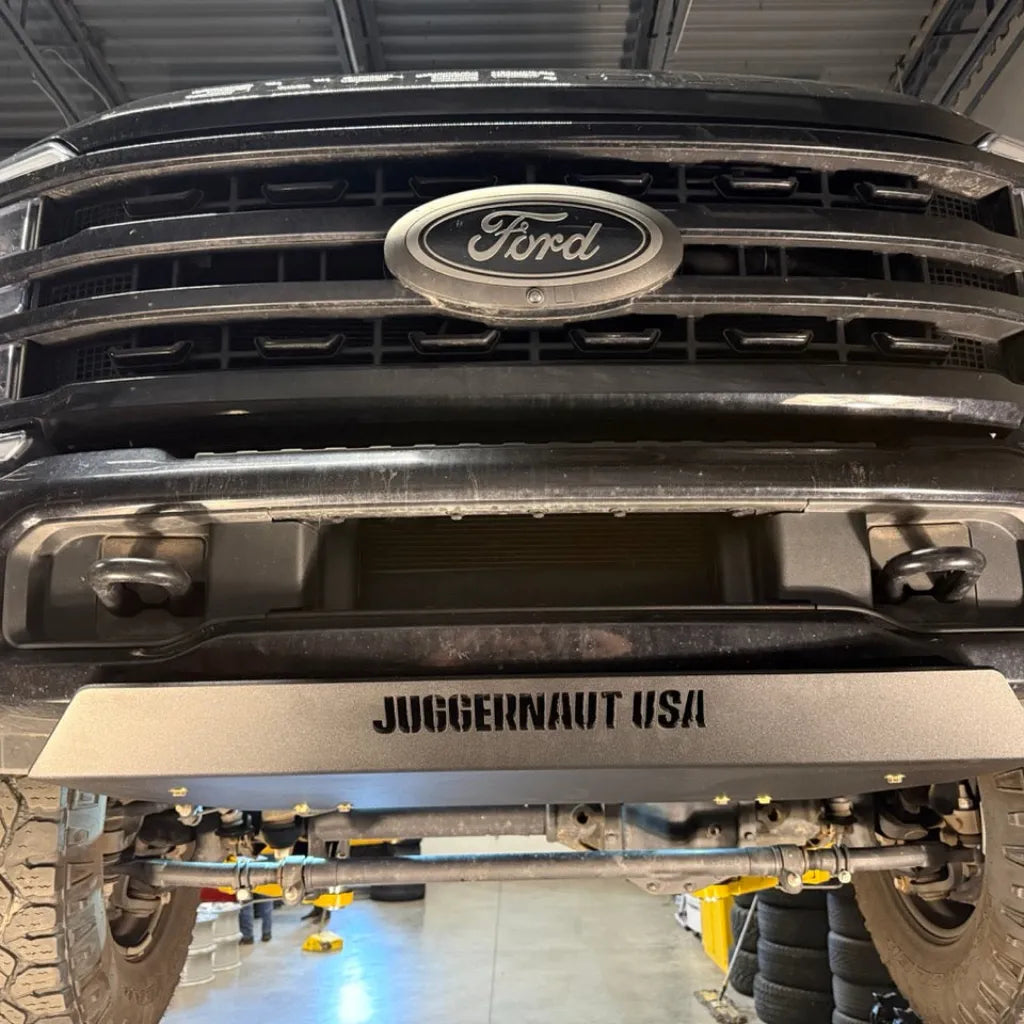 Juggernaut Super Duty Front Valance Skid Plate, angled product view