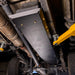 Juggernaut Super Duty Fuel Tank Skid Plate installed underneath the truck