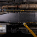 Diagram of Juggernaut Super Duty Fuel Tank Skid Plate fitment for the 34-gallon short bed tank