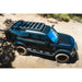 Leitner ACS ROOF platform rack on Land Rover Defender 110, aerial front view
