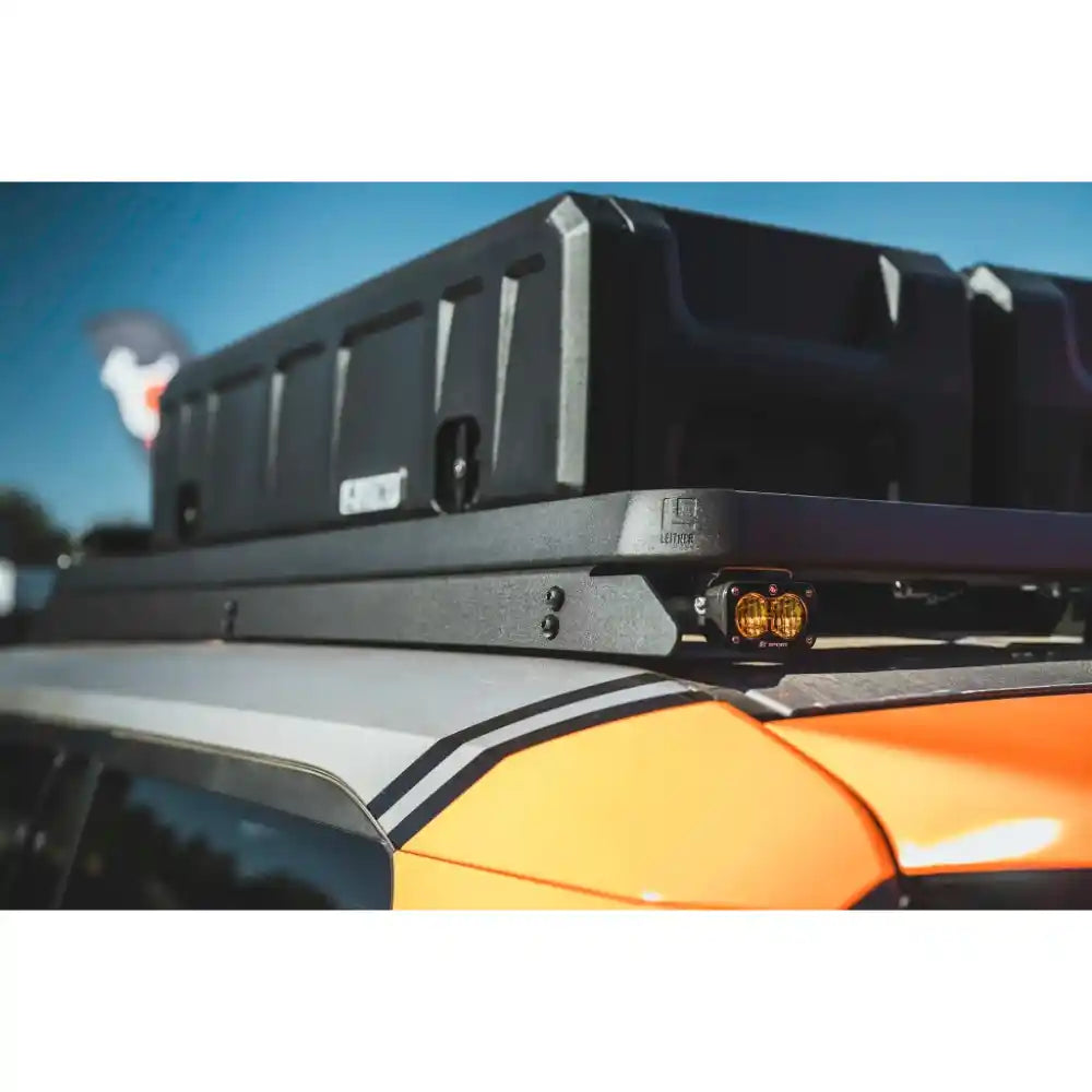 GearPOD side-access storage box on Leitner ACS ROOF rack, Toyota Land Cruiser LC250