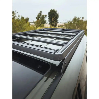 Leitner ACS ROOF 3/4 platform rack on Lexus GX550, rear roof top view