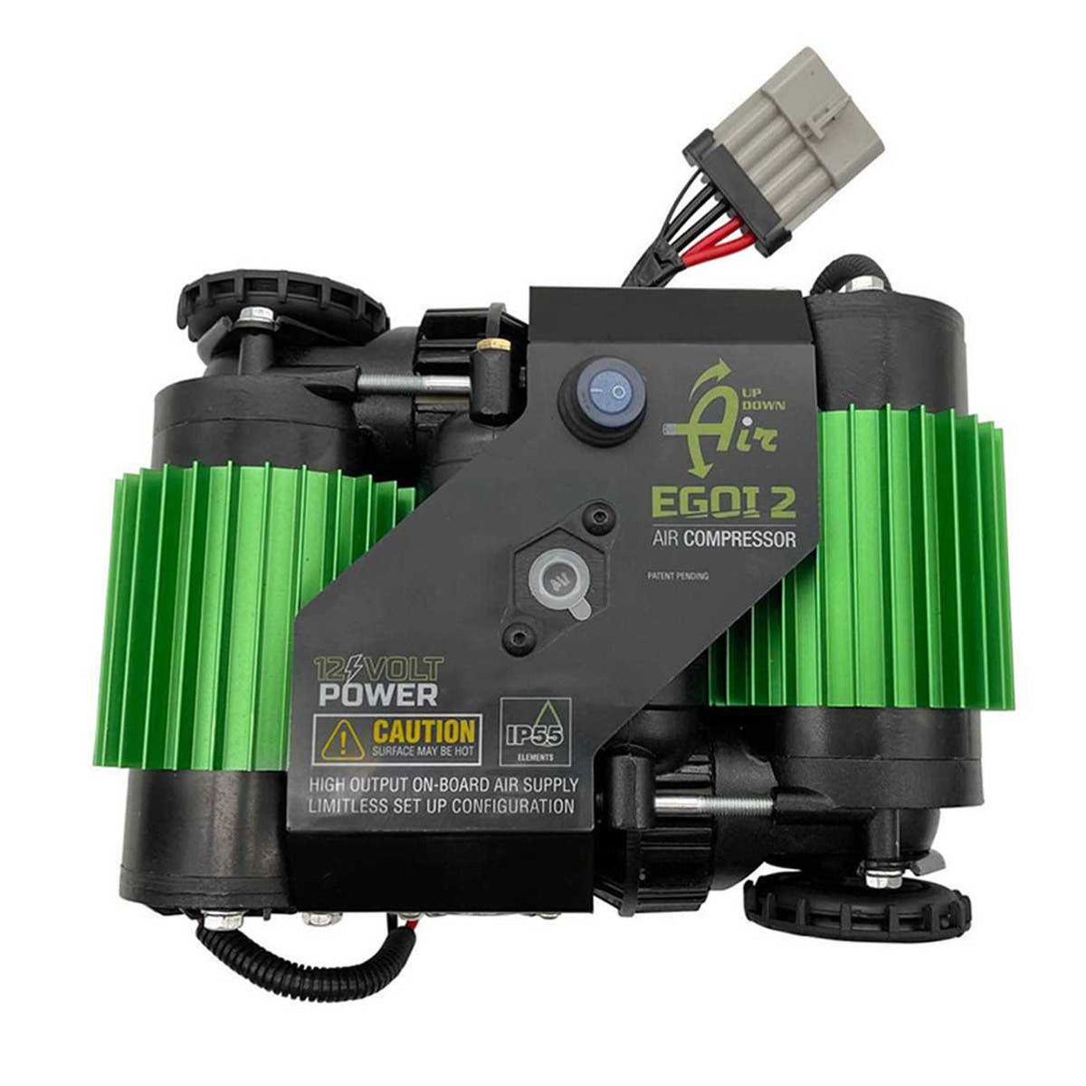 Up Down Air EGOI Permanent On Board Dual Motor Air Compressor System 6 ...