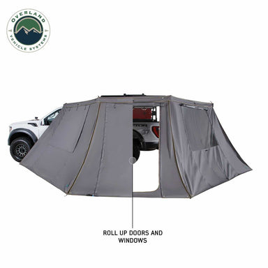 Overland Vehicle Systems Nomadic 180 LTE Awning Wall With Windows Detail