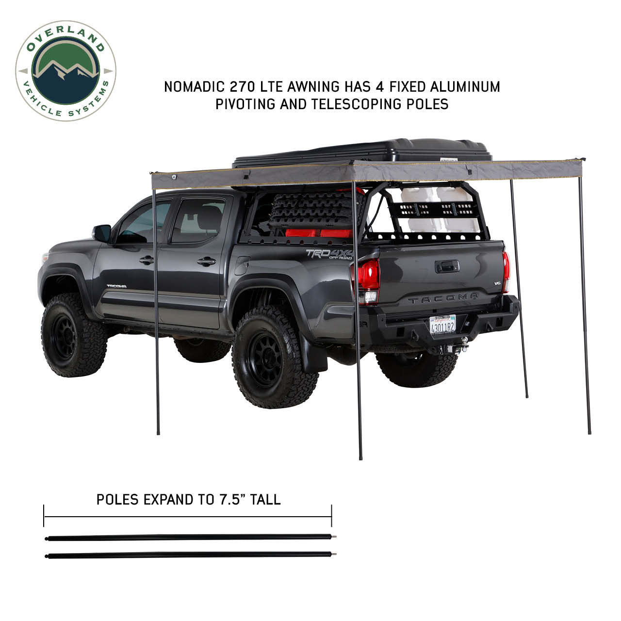 Overland Vehicle Systems Nomadic 270LTE Driver Side 270 Degree Awning Preview