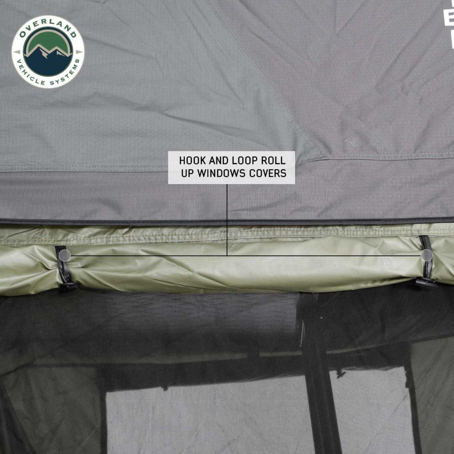 Overland Vehicle Systems Nomadic 4 Roof Top Tent Annex Green Base With Black Floor